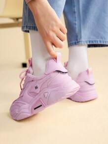 Vate Women's Fashionable Pink Casual Sneakers