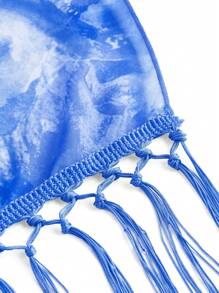 Opulessa Vacation Printed Wrap Around Cover Up Smock For Women - Multicolor - View 4