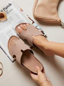 SHUZIA Women's Platform Wedge Sandals With Chunky Heel - Apricot - View 5