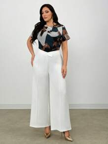 Firerie Body décontracté grande taille pour femme, élégant et polyvalent, avec imprimé floral aléatoire, confortable et stylé pour les vacances printemps/été