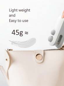 SHEIN Sellador de bolsas Mini LX, recargable por USB-C 2 en 1 con sellador de calor y cortador, máquina reselladora para bolsas de aperitivos - Blanco - Ver 10