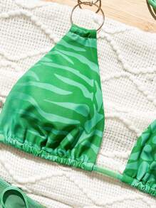 Swim EVENT Sexy Ladies 3 PiecesParty Bikini Swimsuit Set, Music Festival Fashion, Slim-Fit Holiday Beach Wear For Summer Beach Vacation - Multicolor - View 5