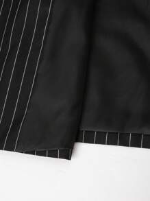 Manfinity Bizformal Men's Striped Fashion Regular Shoulder Business Suit Jacket - Black - View 6