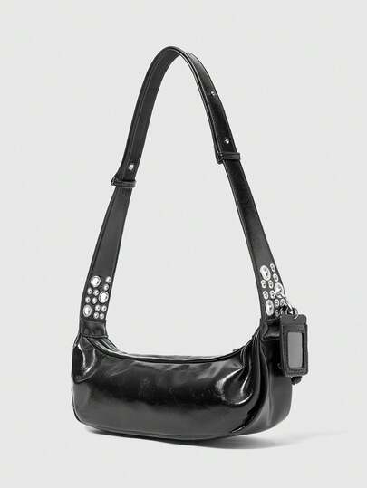 Grunge Punk Women's Fashion Motorcycle Style Casual Shoulder Bag