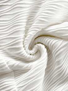 Soleia 性感 V 领镂空和金属花卉装饰修身连体裤，白色纹理面料，非常适合节日、约会、下午茶、度假、音乐节、波西米亚风、游轮、海滩、夏季 - 米色 - 查看 8