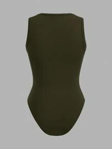 SHEIN EZwear 4 件套休闲圆领吊带背心，修身女式紧身衣，适合夏季