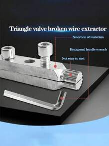 Adjustable Angle Faucet Valve Disassembly Tool - Steel Pipe & Screw Remover, Blue Soft Grip Handle, Plumbing Maintenance Kit