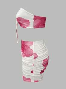 INAWLY Conjunto de 2 piezas de chaleco de tirantes y minifalda de verano para mujer - Blanco - Ver 3