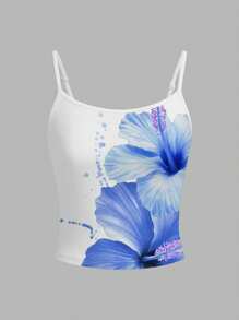 SHEIN Leap Crew Teen Girls Casual Minimalist Camisole Tank Top, Summer Shirt - Multicolor - View 2