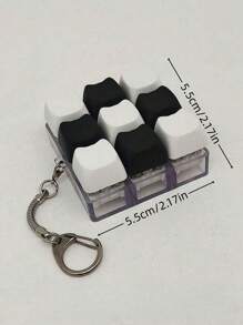 猫形钥匙扣减压玩具，机械键盘开关测试器，钥匙扣，桌面装饰，电话吊坠，创意新奇抗焦虑流行减压玩具