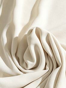 GlowEve 女士纯色百褶休闲办公半身裙 - 杏色 - 查看 4