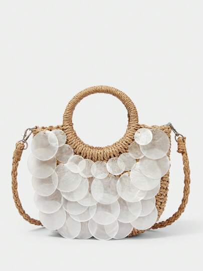 SHECARRY 时尚亚克力装饰旅行手提包