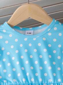 3 Pcs Set Baby/Toddler Girls Knitted Striped, Polka Dot, Sunflower Print Summer Casual Dress With Cap Sleeve Baby Girl Summer Dress Toddler Sunflower Dress Baby Girl Sleeveless Dress Baby Clothes With Sunflowers Toddler Flower Dress - Multicolor - View 3