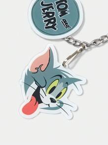 TOM & JERRY X SHEIN Cartoon Letter Pattern Y2K Waist Chain - Silver - View 4