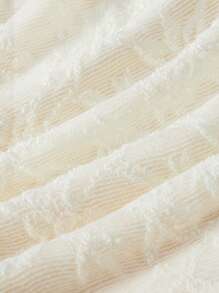 SHEIN MOD Đầm ôm sát đuôi cá họa tiết hoa dệt kim jacquard lãng mạn cổ điển dành cho nữ - Màu be - Xem 3