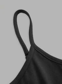 SHEIN EZwear 大码女式黑白两件套紧身休闲吊带背心，适合夏季 - 彩色 - 查看 7