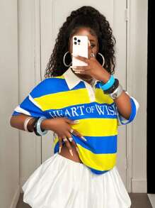 BamGleam Sudadera holgada y casual con hombros caídos y rayas con letras para mujeres, ideal para graduación, regreso a la escuela, graduación, maestras, regreso a la escuela, otoño