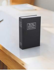 1pc Black/Blue/Red/Gold/Silver Book Money Box With Key Lock, Hidden Secret Storage Box Disguised As English Dictionary, Saving Box For Jewelry, Passport And Other Valuables, Money Box,Piggy Bank,Money Saving - Black - View 6