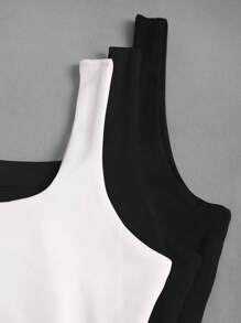 Sweetra Women Casual Pleated Square Neck Camisole, Summer - Multicolor - View 7