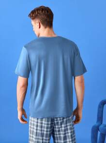 Casual "My Bed" Graphic Comfy T-Shirt, Men Home Clothing Pullover