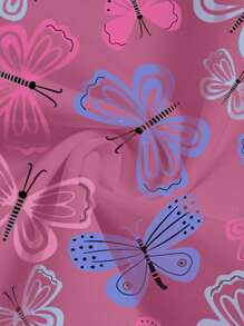 PopScrub Top de uniforme de scrub con diseño de mariposa colorida y lindo - Multicolor - Ver 4