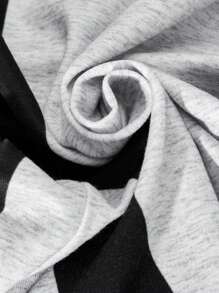 SHEIN ChillGRL 青少年女孩两件套休闲套装，星星和字母印花 T 恤和条纹阔腿裤，适合日常锻炼 - 灰色 - 查看 7