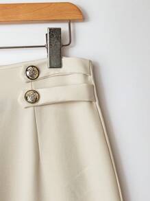 SHEIN Clasi Damen elegante Culotte mit dekorativen Knöpfen