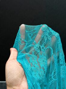 EgrlEra Lace Trimmed Slim Fit Long Sleeve Top Y2K  Fall Cloth For Women - Mint Blue - View 5