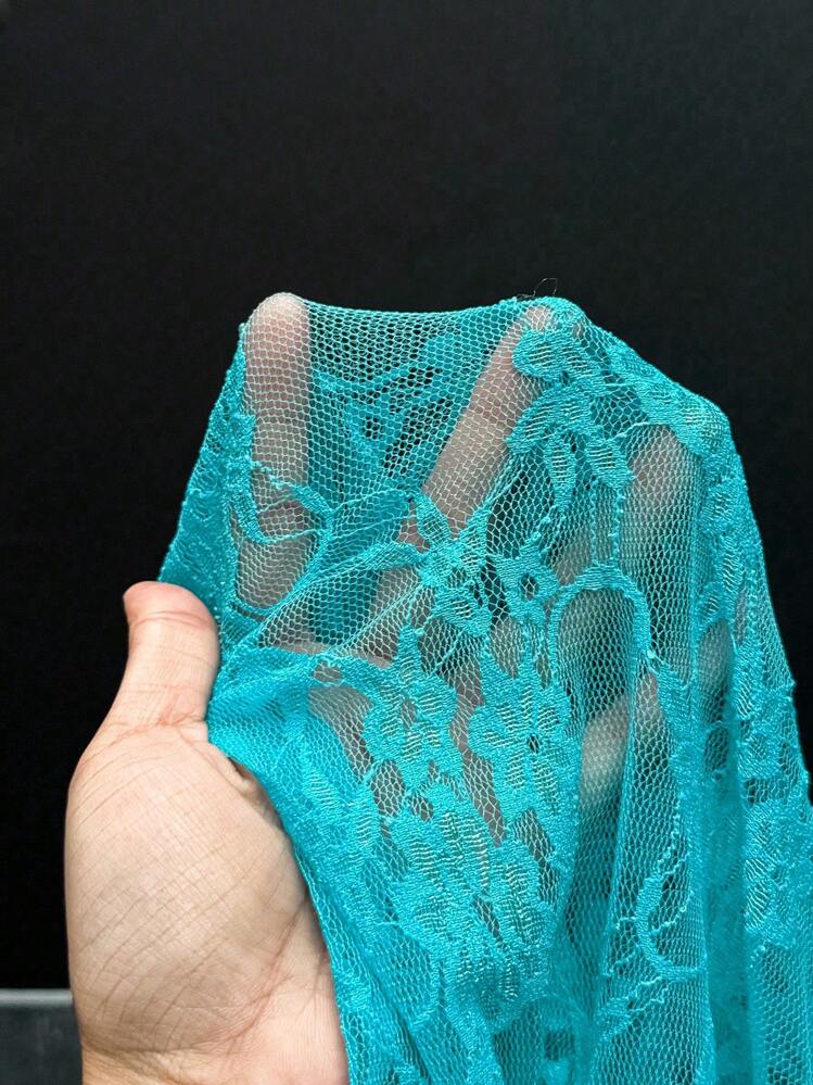 EgrlEra Lace Trimmed Slim Fit Long Sleeve Top Y2K  Fall Cloth For Women - Mint Blue - View 6