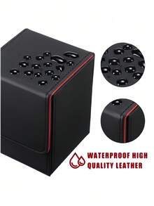 MTG 卡牌盒 PU 皮革 - 磁性闭合 TCG CCG 收纳盒可容纳 100 多张单/双套卡 - 便携式万智牌卡牌盒，适用于游戏配件 - 彩色 - 查看 4