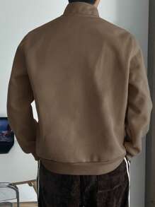 DAZY Sudadera básica de unicolor para hombres, ropa de abrigo para otoño e invierno