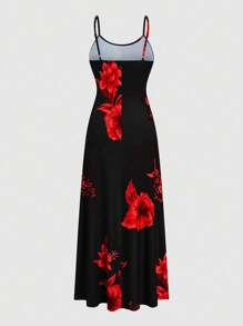 SHEIN Clasi Plus Size Women Floral Print Casual Camisole Dress - Multicolor - View 2