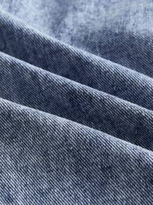 EASEVO Quần Jeans Dài Dệt Xanh Rộng Cho Nam Size Lớn - Màu xanh nhạt - Xem 9