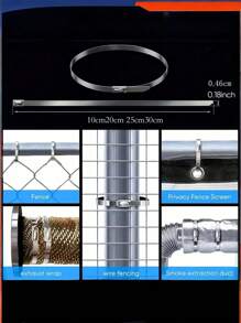 100PCS/Pack Heavy-Duly Stainless Steel Cable Ties -RustProof, High Temperature Resistant Metal Cable Ties,Suitable For Mechanical, Automotive.Exhaust ApplicationsEtc..Made Of Stainless Steel Material