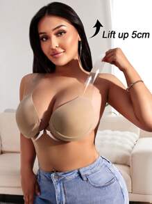 SHEIN 1 Pair Women Front Button Closure Comfortable Bust Cover - Beige - View 5