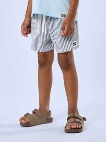 SUMWON Social Club Summer T-Shirt With Lemonade Print Kids Casual Vacation Beach Short Sleeve Streetwear Tee - Blue - View 4