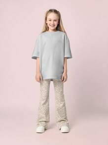 SUMWON Bow Design Oversized T Shirt Kawaii Casual Comfort Japanese Style Weekend Spring Summer Wear Adorable - Grey - View 5