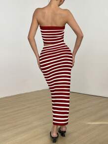 Lunelith SHEIN Lunessa 2pcs/Set Women Striped Casual Daily Fashion Sweaters