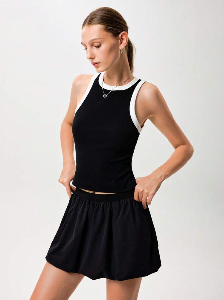 Fluxe Contrast Trim Tank Top - Black - View 4