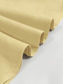 INAWLY 2pcs/Set Women's Summer Solid Color Bandeau Top And Pants Set - Yellow - View 5