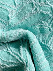 Swim Vcay 2pcs/Set Summer Vacation Textured Fabric, Spaghetti Strap Gold Decor Strapless Bra And Bikini Swimwear Set For Women, Sexy - Mint Blue - View 6