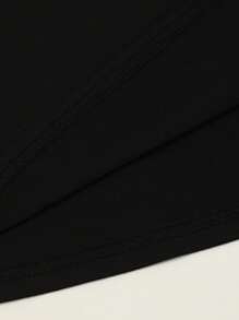 Calvaya 女式“You For THINK I Care”图案 T 恤 - 100%，休闲短袖 T 恤，带粗体字母印花，黑色，非常适合休闲装扮，日常 T 恤|大胆个性 T 恤|面料 - 黑色 - 查看 3