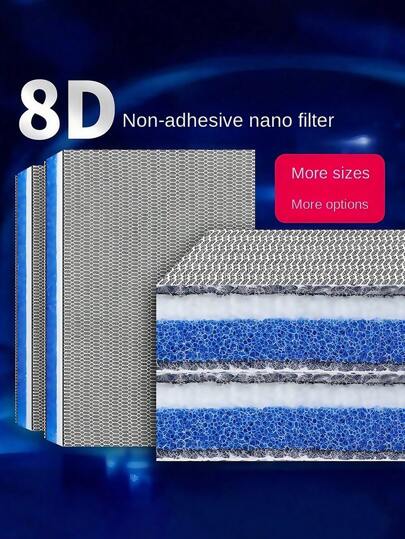 Cartucho de filtro bioquímico de alta densidad para la purificación del agua del acuario, elemento de filtro antiadherente 8D, cartucho de filtro premium adecuado para acuarios transparentes