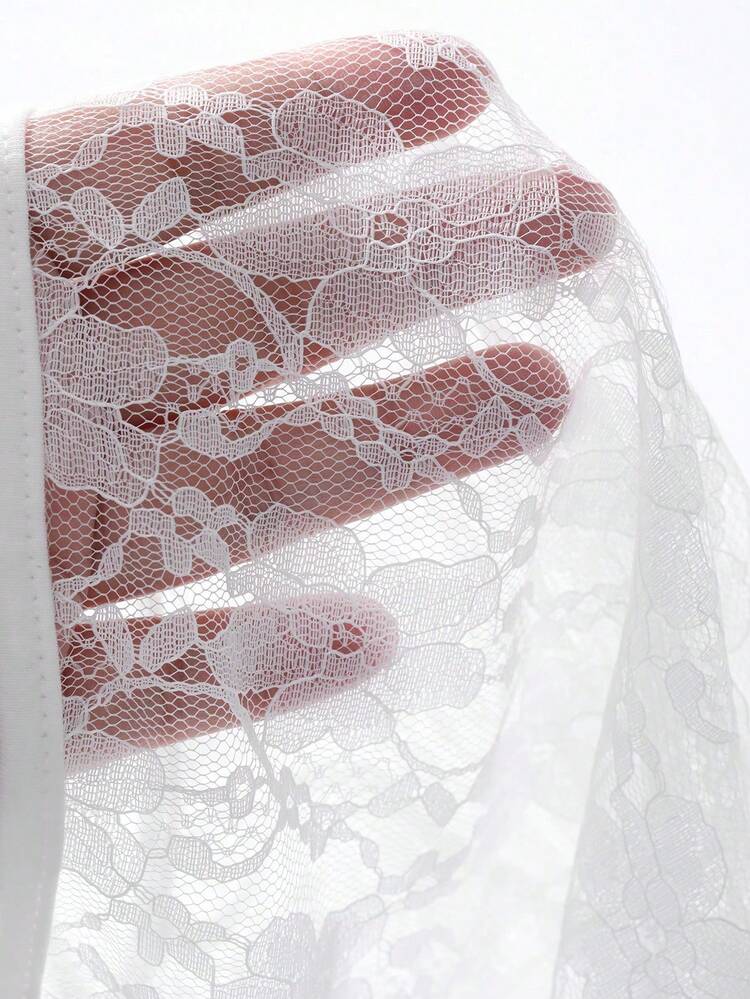 Dazy Plus Sheer Lace Loose Long Layer Wear Tank Top And Camisole For Women, Summer