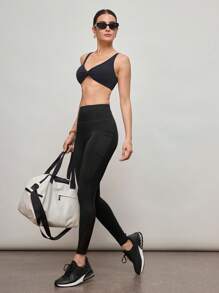 Activina Workout Leggings Seamless Tummy Control Mesh Insert Compression Tights With Side Phone Pocket Yoga Women Pants