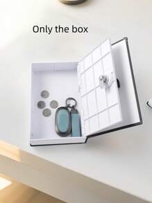 1pc Black/Blue/Red/Gold/Silver Book Money Box With Key Lock, Hidden Secret Storage Box Disguised As English Dictionary, Saving Box For Jewelry, Passport And Other Valuables, Money Box,Piggy Bank,Money Saving - Black - View 2
