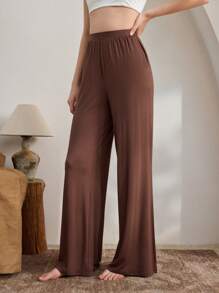 Ocili 休闲女式纯色口袋简约褶裥休闲居家裤舒适百搭，适合假日、秋季和冬季穿着。 - 卡其色 - 查看 6