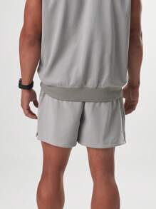 ARC Activewear Performance Shorts Running Basketball Quick Dry Fitness Gym Workout Training Training Shorts - Grey - View 2