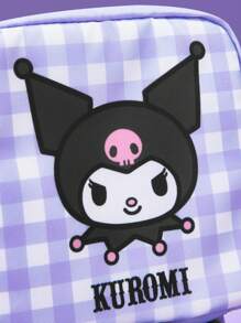 HELLO KITTY AND FRIENDS | SHEIN 1 cái/1 bộ Túi đựng đồ bằng sợi Polyester họa tiết hoạt hình, có thể dùng làm túi đựng đồ vệ sinh phụ nữ, túi đựng đồ kỹ thuật số, túi đựng đồ nhỏ, - Màu tím hoa cà - Xem 8