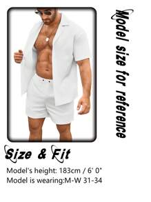 Surfspeed Men's All-Over Print Short Sleeve Top And Pocket Shorts Beach Outfit Set - White - View 7